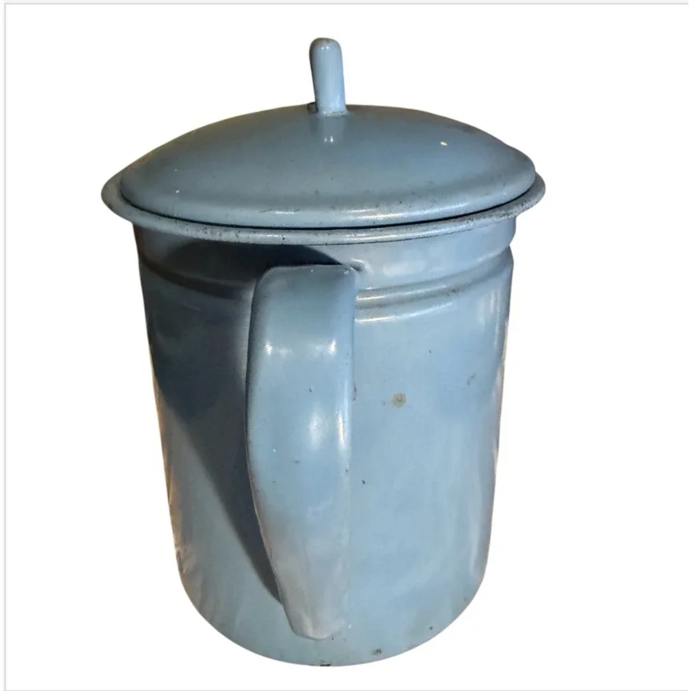 Vtg Blue Enamelware 6